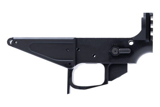 MIKE-102 Picatinny Rail Stripped Lower Receiver with FM Products shamrock engraving